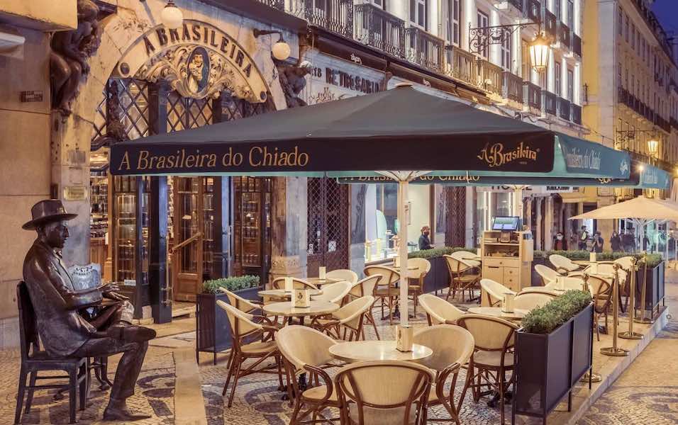 Café A Brasileira dans le quartier du Chiado