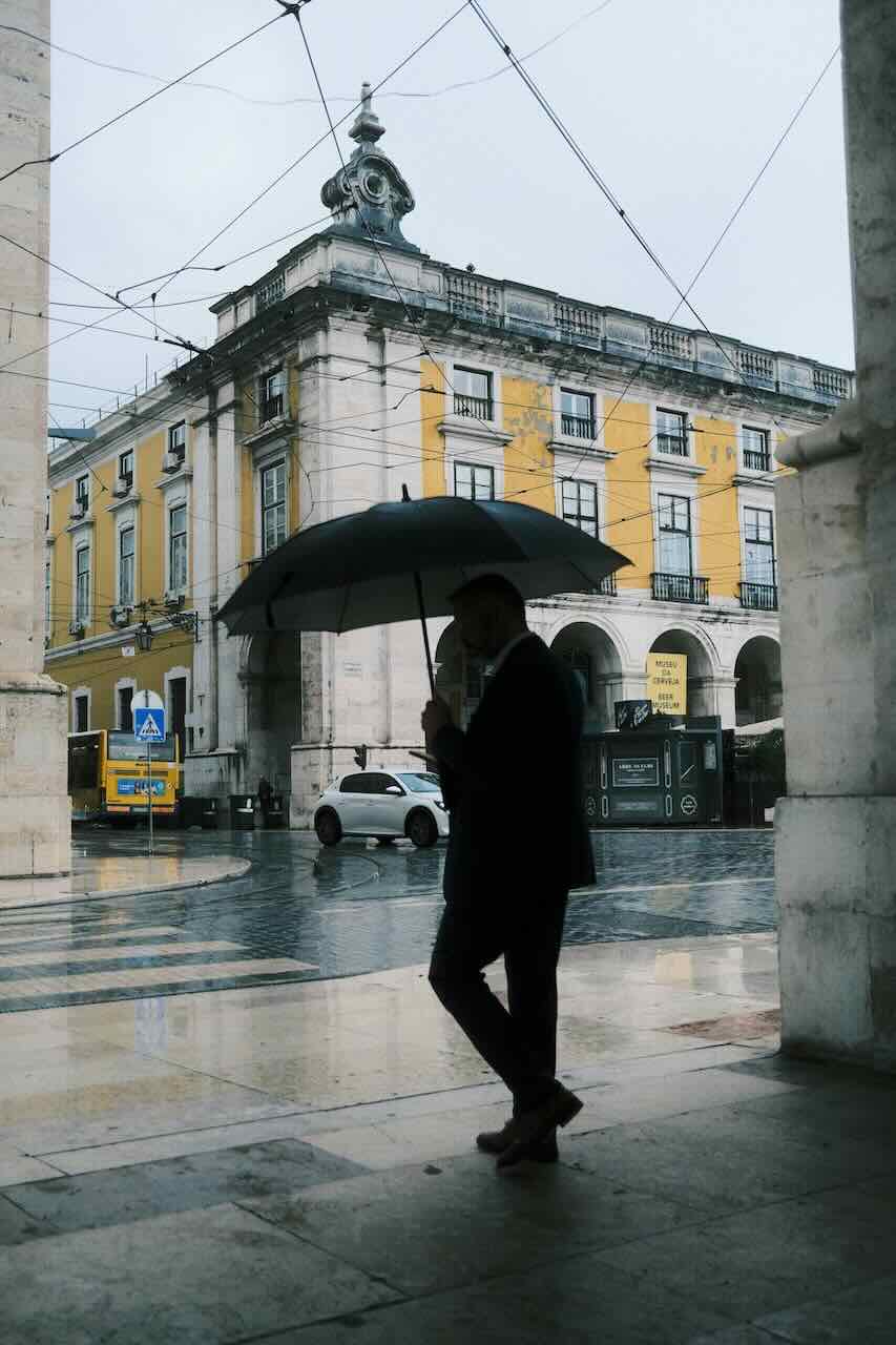 Lisbon on a rainy day