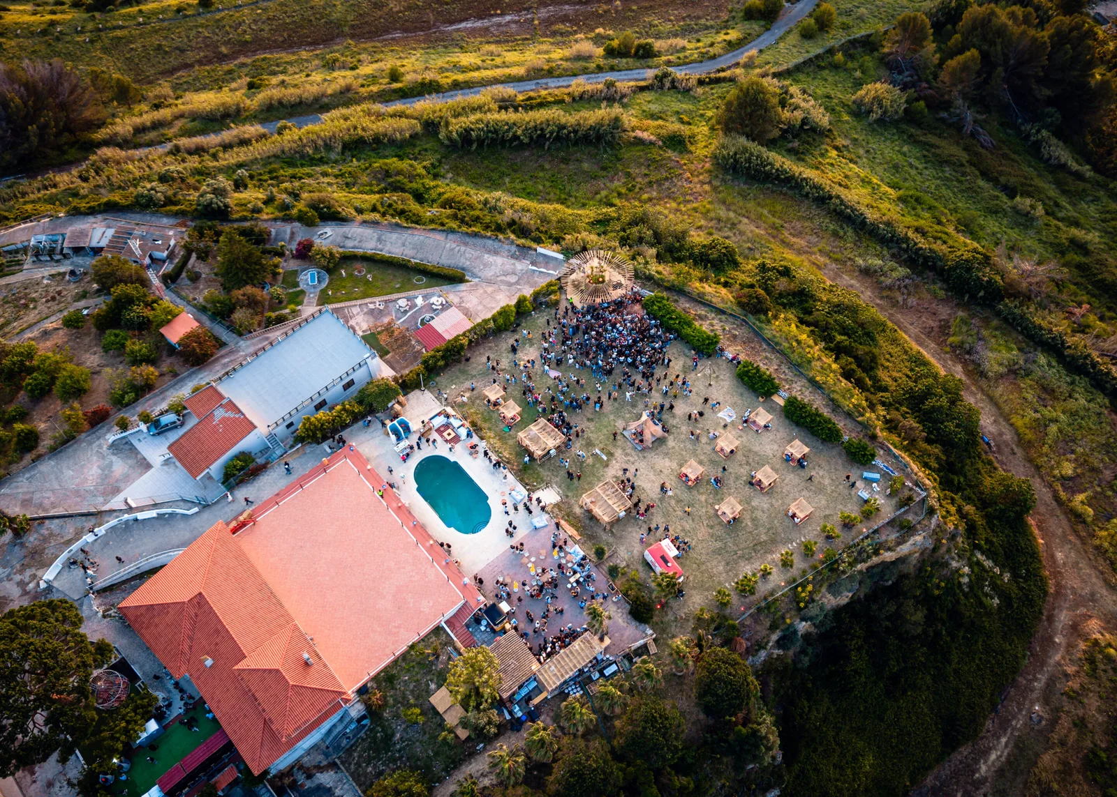 A private venue prepared for an event in Lisbon